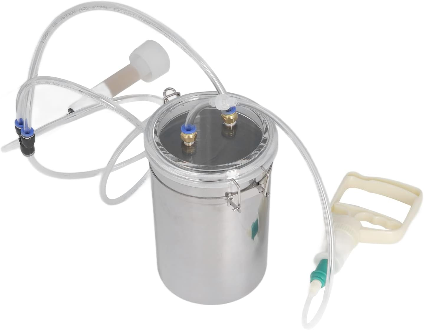 2L Portable Household Goat, Stainless Steel Vacuum Cattle Sheep Goat Milker,Manual Milking Machine Kit for Home Small Scalefarm, Easy to Use image number 5