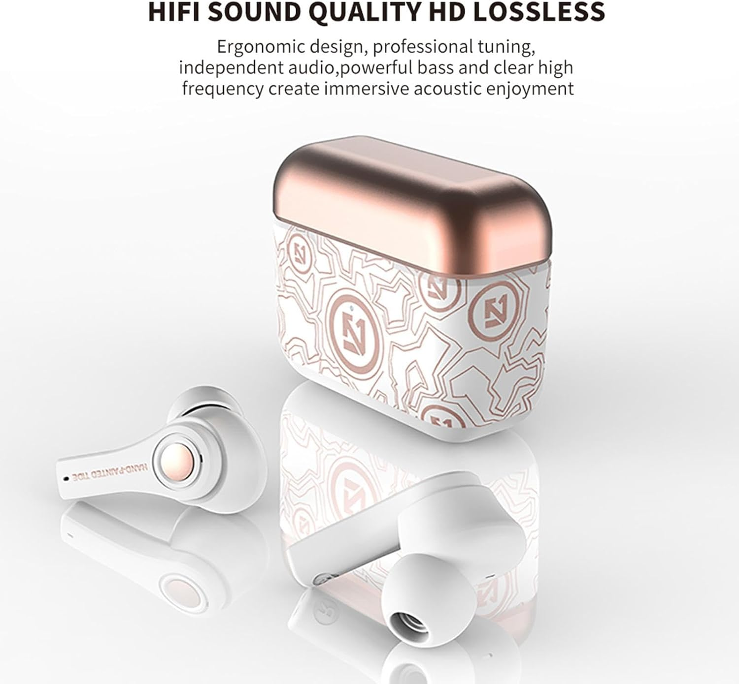 Headphones &ndash; Aurnics | Wireless Headphones | Waterproof and Dust Earphones in Earphones with Microphone | Noise Cancelling Earphones for Smartphones and Tablets | Portable Sports Listening Kit image number 4