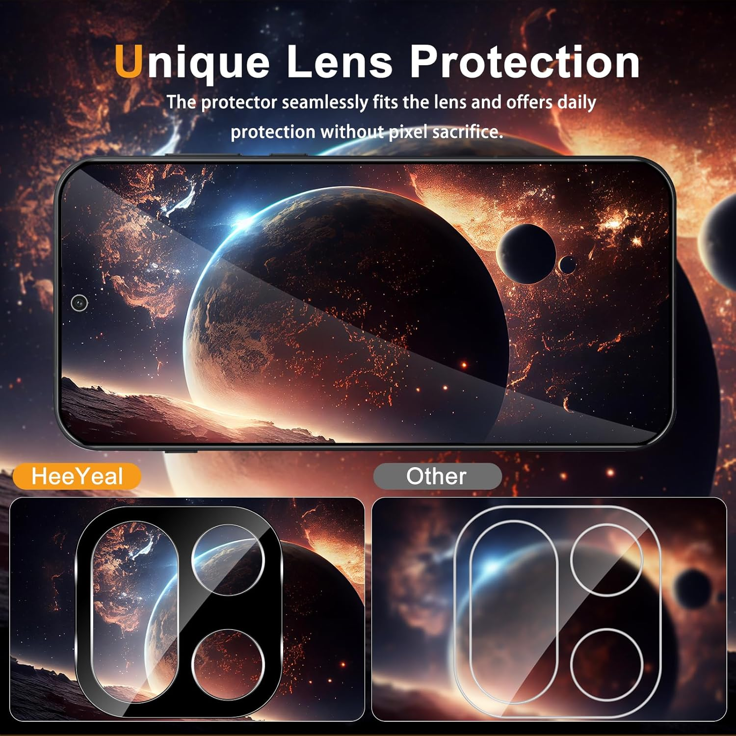 Heeyeal Privacy Screen Protector + Camera Protection Compatible with Oneplus 15 5G, Tempered Glass Anti-Spy Film, [2 + 2 Pieces] 9H Hardness Anti-Spy Privacy Screen Protector for Oneplus 15 5G image number 1
