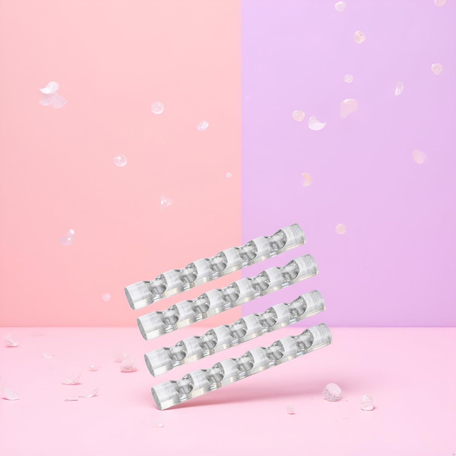 4Pcs Brush Holder Nail Art Acrylic Simple Transparent Pen Brush Stand Brush Rest Brush Rest for 5 Nail Pens Gel Nails Nail Tools Nail Supplies Stylish Useful Paint Brush Holder Nail Art Brushes