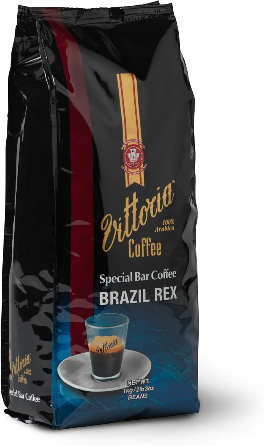Vittoria Coffee Brazil Rex 100% Arabica Special Bar Coffee Beans. Online Exclusive - 1Kg image number 3