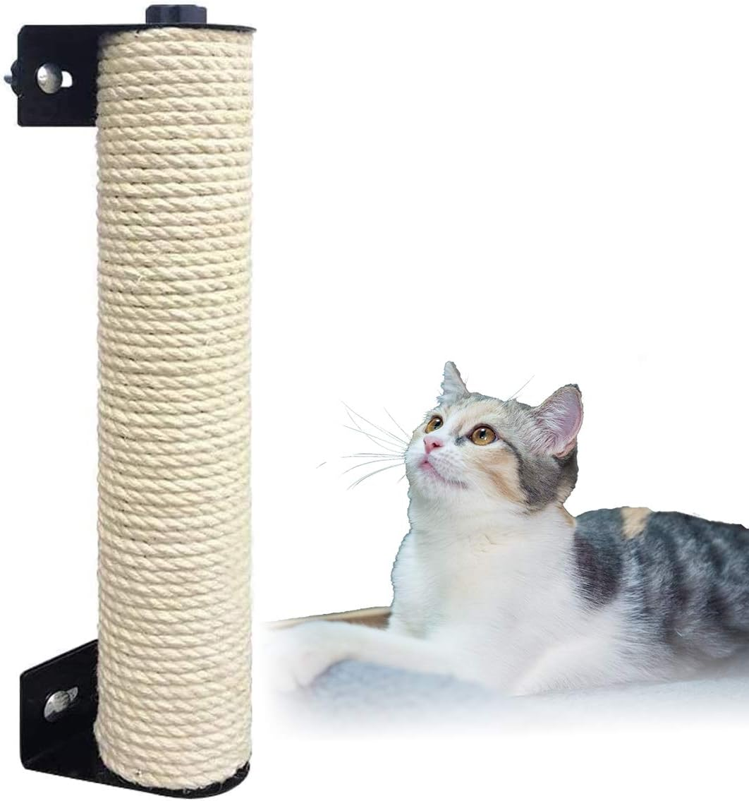 Cat Scratching Post, Sisal Cat Scratcher Climber Wall Cat Scratching Post Cage Mounted Sisal Scratcher for Cats Space-Saving Scratch Post/102/2097 image number 6