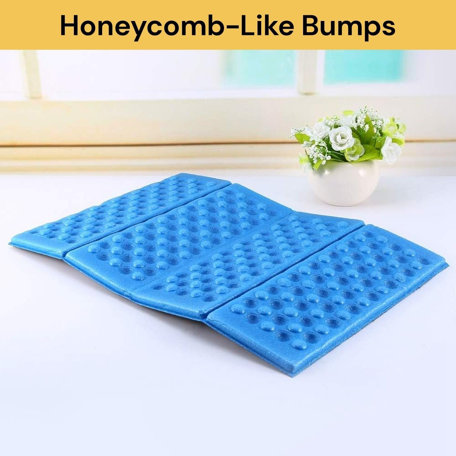 EZONEDEAL Portable Ultralight Mini Waterproof Folding Mat, Foam Sitting Pad for Outdoor Activities, Hiking Camping Park Picnic Playground Foldable Lightweight Kneeling and Seat Cushion Camping Pad image number 5