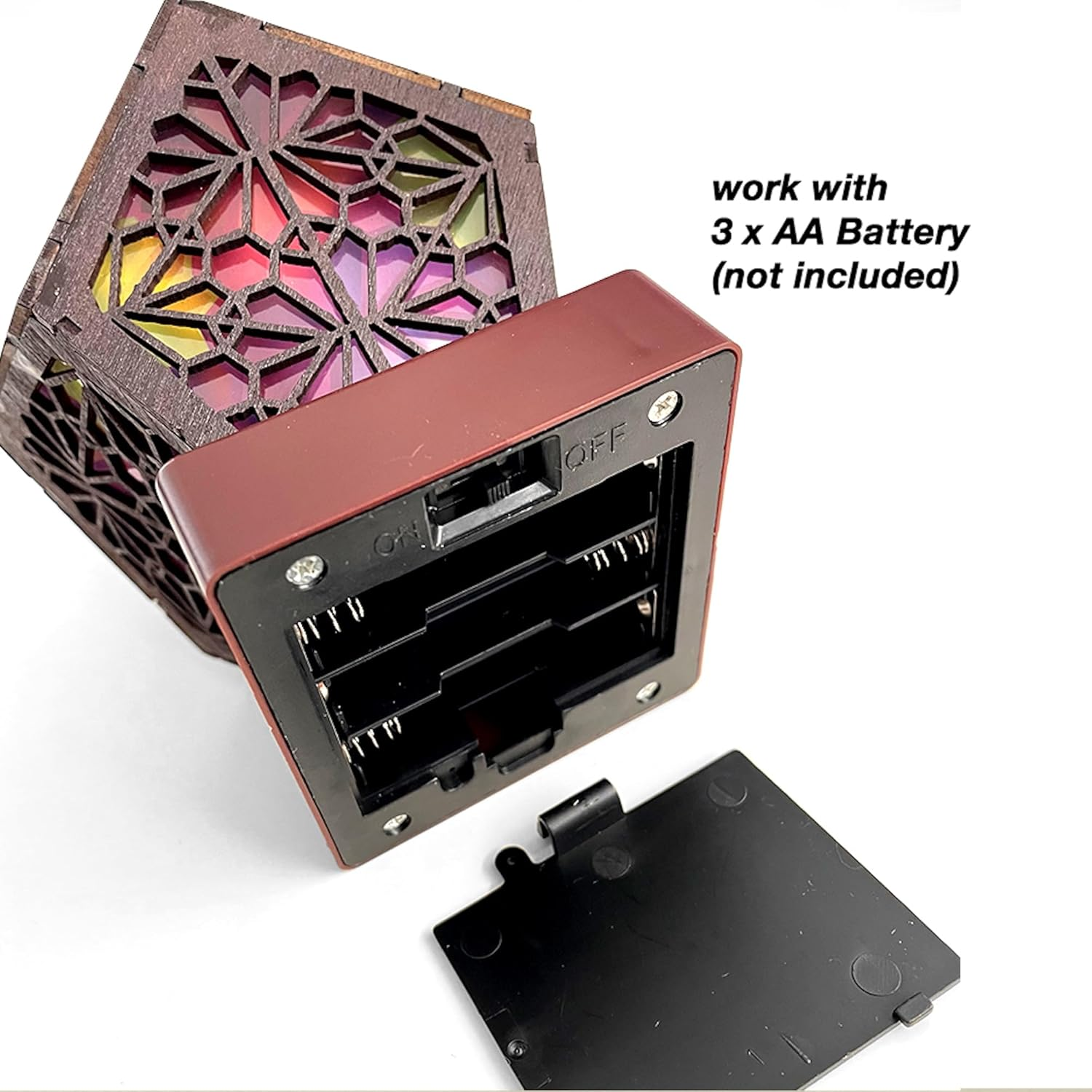 Polar Star Large Floor Lamp, Bohemian Hollow Geometric Retro Floor Decorative LED Colorful Diamond Lights 3D Projection Night Lamp Desk Lamp Home Decor Wedding Party (Starry)