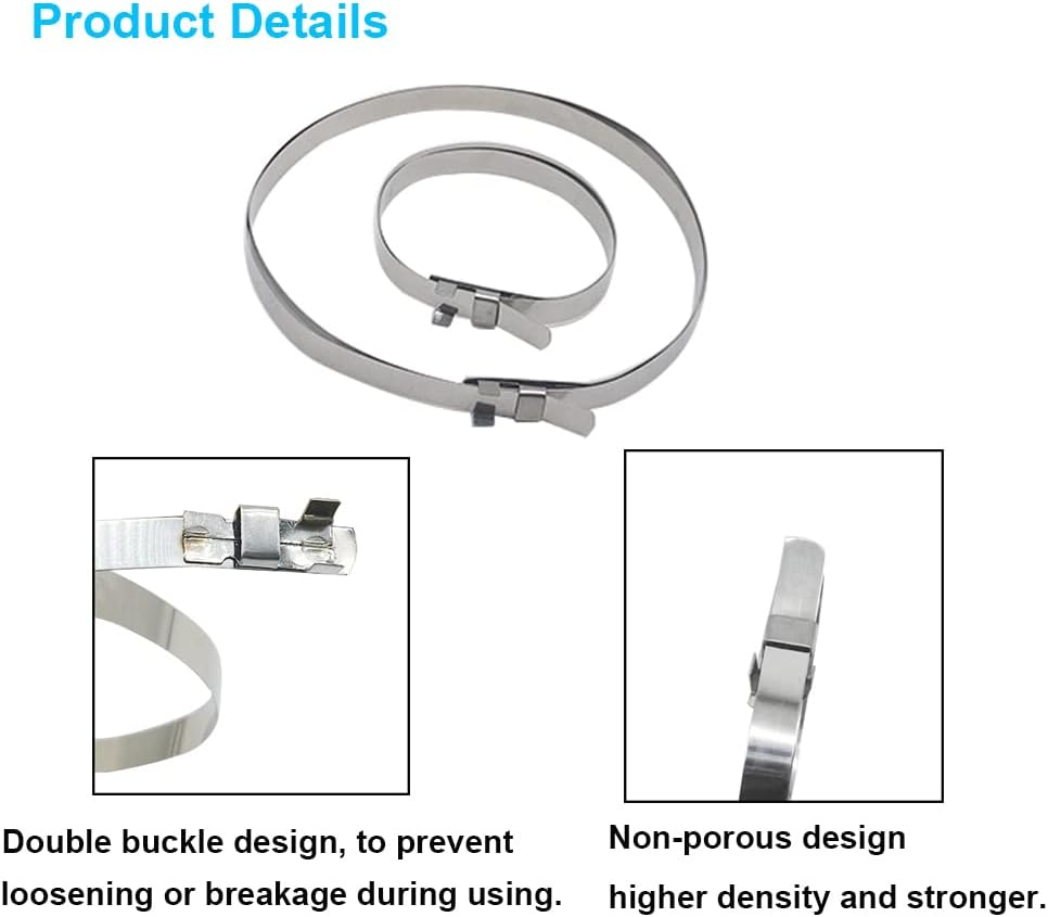 Drive Shaft CV Boot Band Clamps - Axle Boot Clamps Universal Adjustable Stainless Steel CV Boot Clamp for CV Boots & Joints 24Pcs(12Pcs Large+ 12Pcs Small)