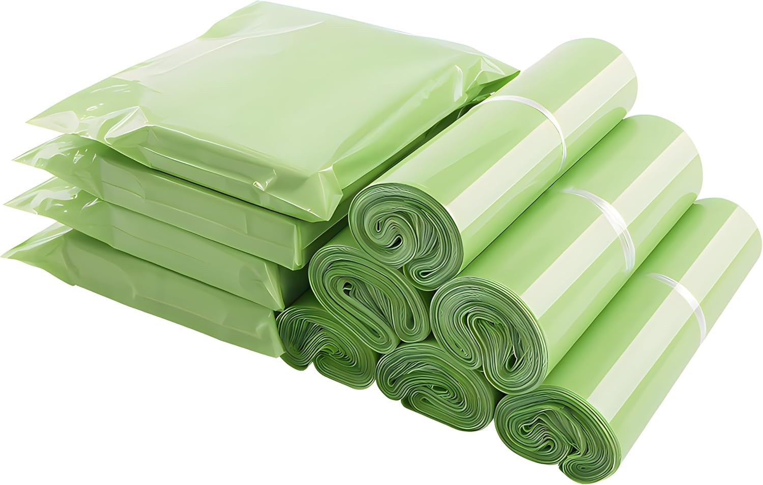 Poly Mailers 32X39 CM 100Pc Shipping Bagsn for Small Business Mailing Envelopes for Clothing,Self Seal Shipping Envelopes Waterproof Poly Bags Durable Packaging Bags Light Green
