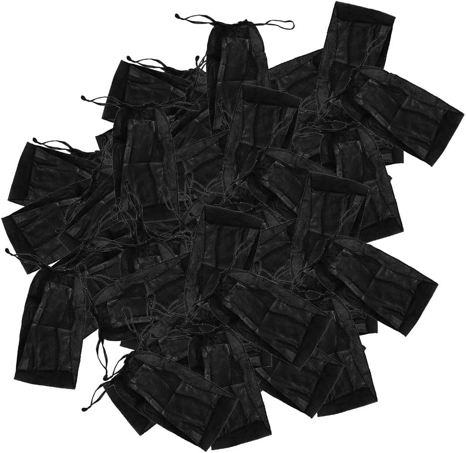 100 Pieces Disposable, String Fleece Tangas Panties Made of Fleece Ladies String Shape - Black, as Described image number 1