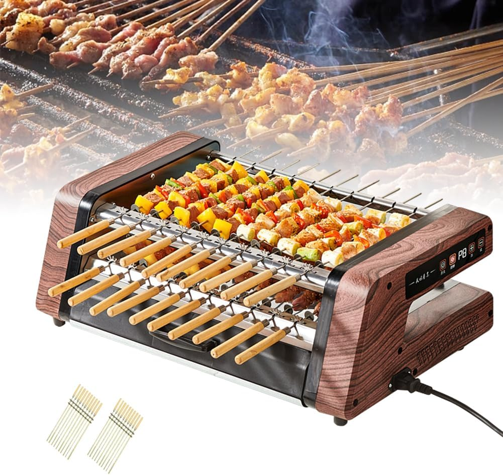 Indoor Smokeless Grill, 1800W Commercial Automatic Electric Grill Barbecue Oven Grills with Non-Stick Baking Pan Suitable BBQ Equipment for Indoor and Outdoor Camping image number 1