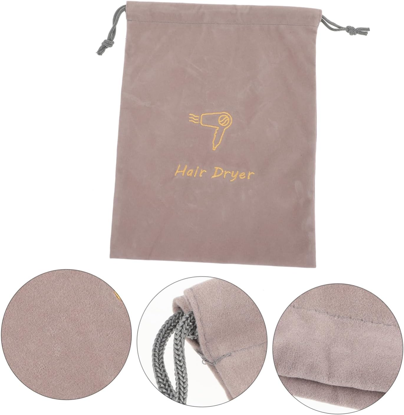 FRCOLOR 3Pcs Drawstring Storage Bag Travel Pouches Hair Dryer Travel Case Fabric Bag image number 3