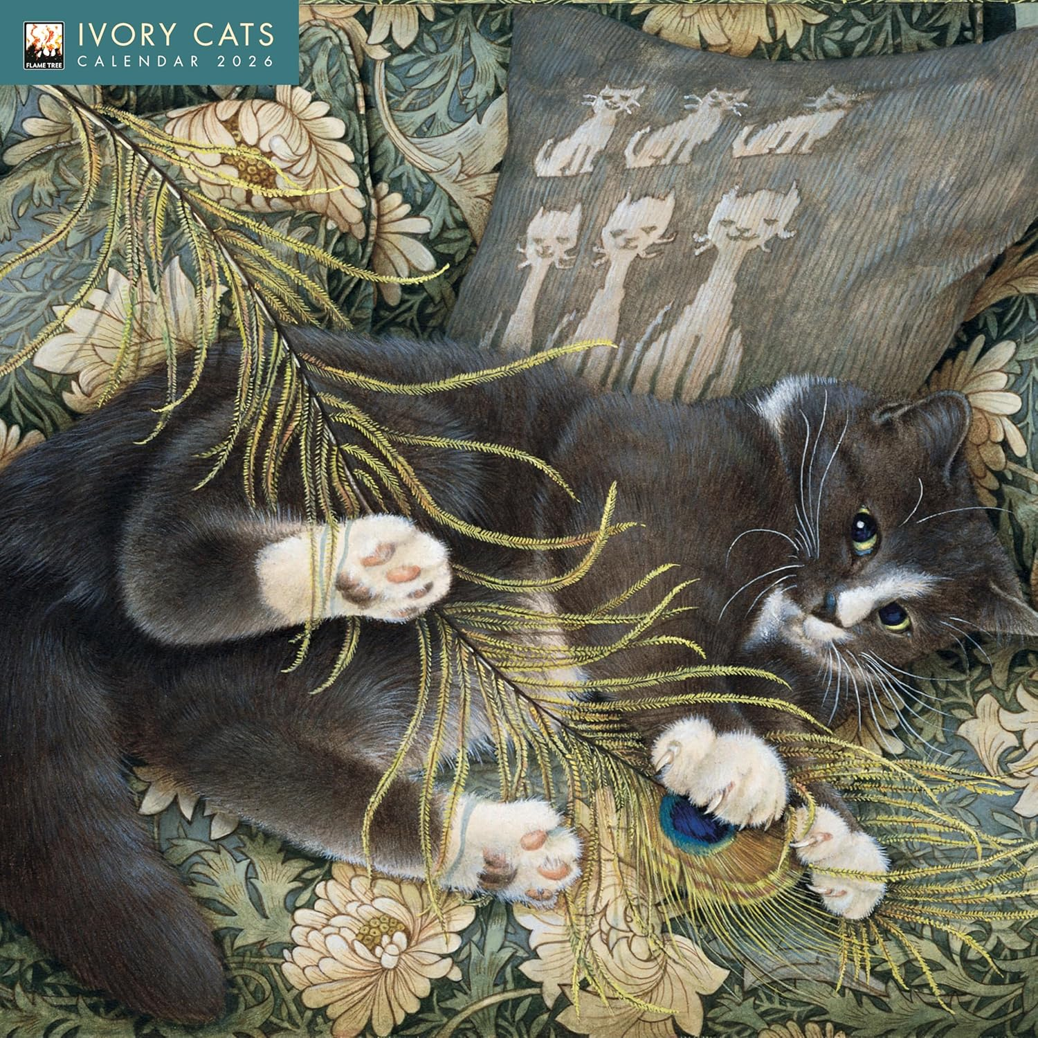 Ivory Cats by Lesley Anne Ivory Wall Calendar 2026 (Art Calendar) image number 1