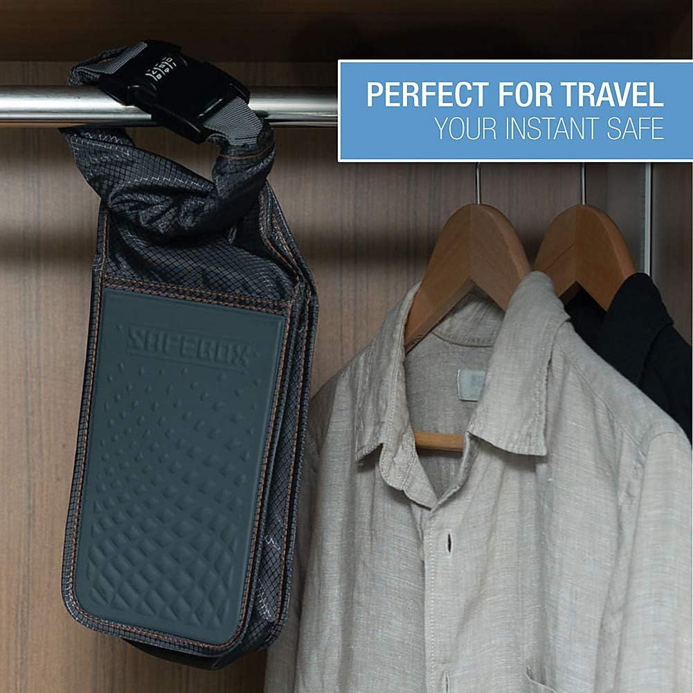 Lewis N. Clark Safebox Portable Safe with anti Theft Combination Lock and Slash Resistant Material to Protect Wallet, Small (Black) - 94092GRY - Large image number 3