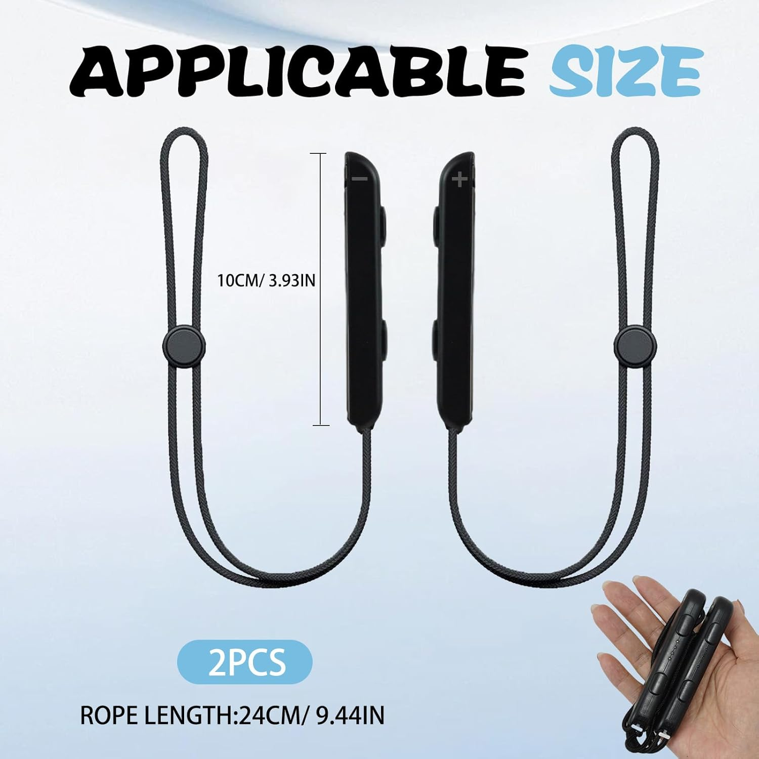 2 Pcs Wrist Strap for Switch Joy-Con, Lanyard Replacement Parts Accessories Adjustable Joy-Con Controller, Game Wristband, Durable Grip Nylon Hand Strap Design for Switch Accessories image number 5