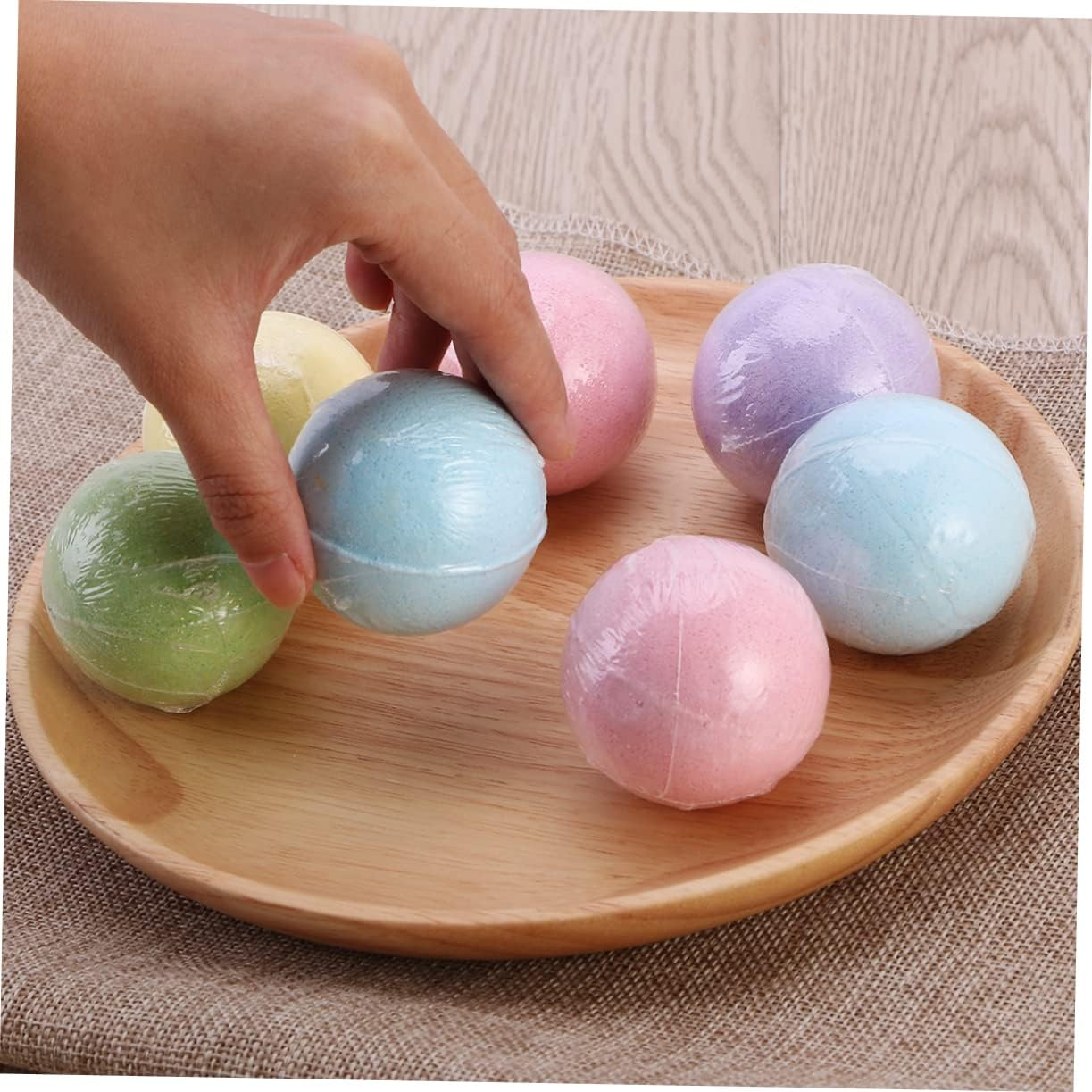 MERRYHAPY 8Pcs round Bathing Balls Natural Ingredients for Relaxing Bath Experience Mixed Colors for Men and Women Moisturizing and Skin-Cleansing Benefits image number 6