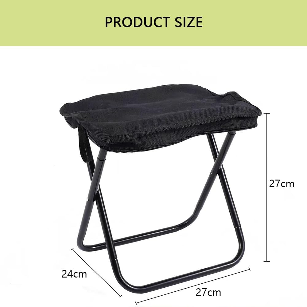Portable Folding Camping Stool with Carry Bag &ndash; 30Cm Lightweight Foldable Chair, Supports 100Kg &ndash; Compact Travel Seat for Fishing, Hiking, Picnic, Beach and BBQ image number 4