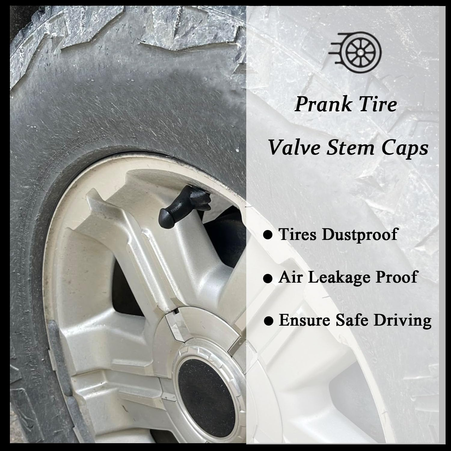 4 Pcs 1.8 Inch Incarnadine Prank Tire Valve Stem Caps, Tire Air Caps Universal for Cars,Trucks,Motorcycles,Suv image number 3