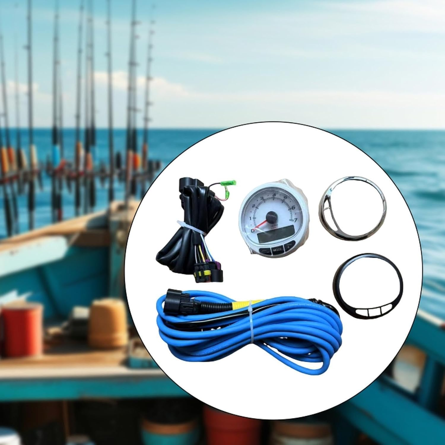Outboard Motor Tachometer Kit Replace 8M0135634 3 Feet Long Harness Practical image number 5