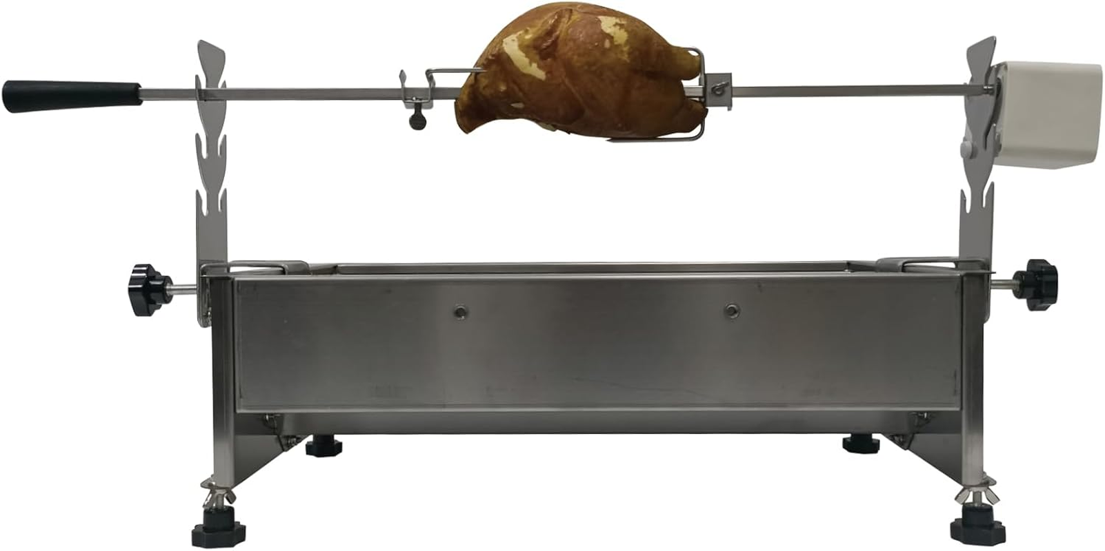 Rotisserie Kit Universal Replacement 5078B Quick Install Portable Spit Grill Outdoor Camping BBQ Three Heights Adjustable Length Cooking Tool Roaster Accessories Chicken Fork Heavy Duty Motor DC 5V