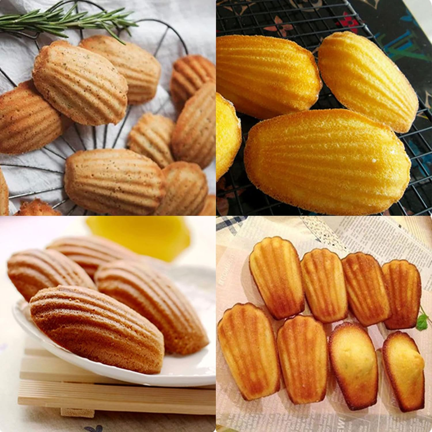 Nonstick Madeleine Pan 2Pack, 12 Cavity Shell Shape Baking Mold Non-Stick Cookie Cake Scone Pan Whoopie Pie Pan for Oven image number 4