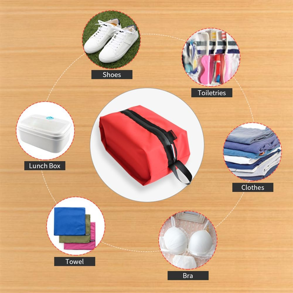 Travel Shoe Bag for Men and Women Water-Resistant Shoe Storage Organizer with Zipper Closure