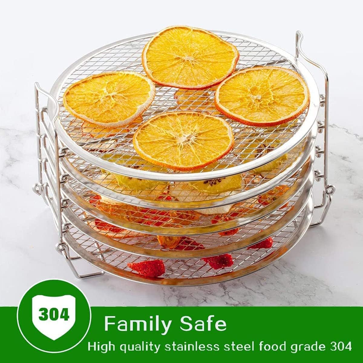 TINGJUNN Dehydrator Rack, Stainless Steel Stand Accessories, Pressure Cooker & Air Fryer for Instant Pot Air Fryer 8 Quart.