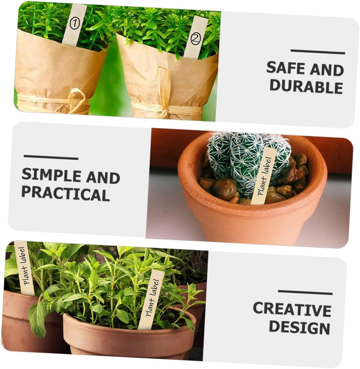 30Pcs Wooden Garden Markers Blank Plant Labels 2X15Cm Linden Wood Plant Name Tags for Flower Beds Succulent Garden Stakes for Outdoor Gardening image number 3