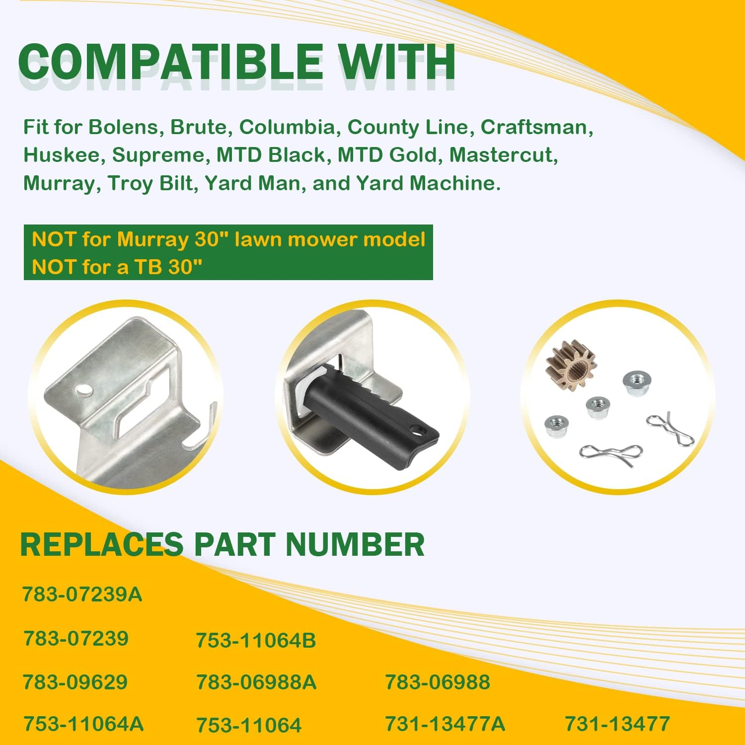 753-11064B CR12 Steering Service Kit Steering Rack Kit for Cub Cadet CC30 CC30H CC30E Hydro Mini Riders/Mtd Columbia CR30 / Craftsman R1000 Lawn Tractor Lawn Mower