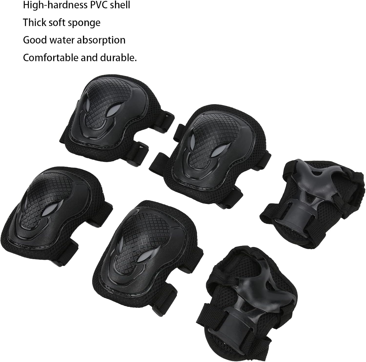 Roller Skate Protection Gear Set, Adult Knee Pads and Elbow Pads Set, Skate Wrist Guards Adult, Adjustable Comfortable Knee Elbow Pads Wrist Guards for Adult image number 2