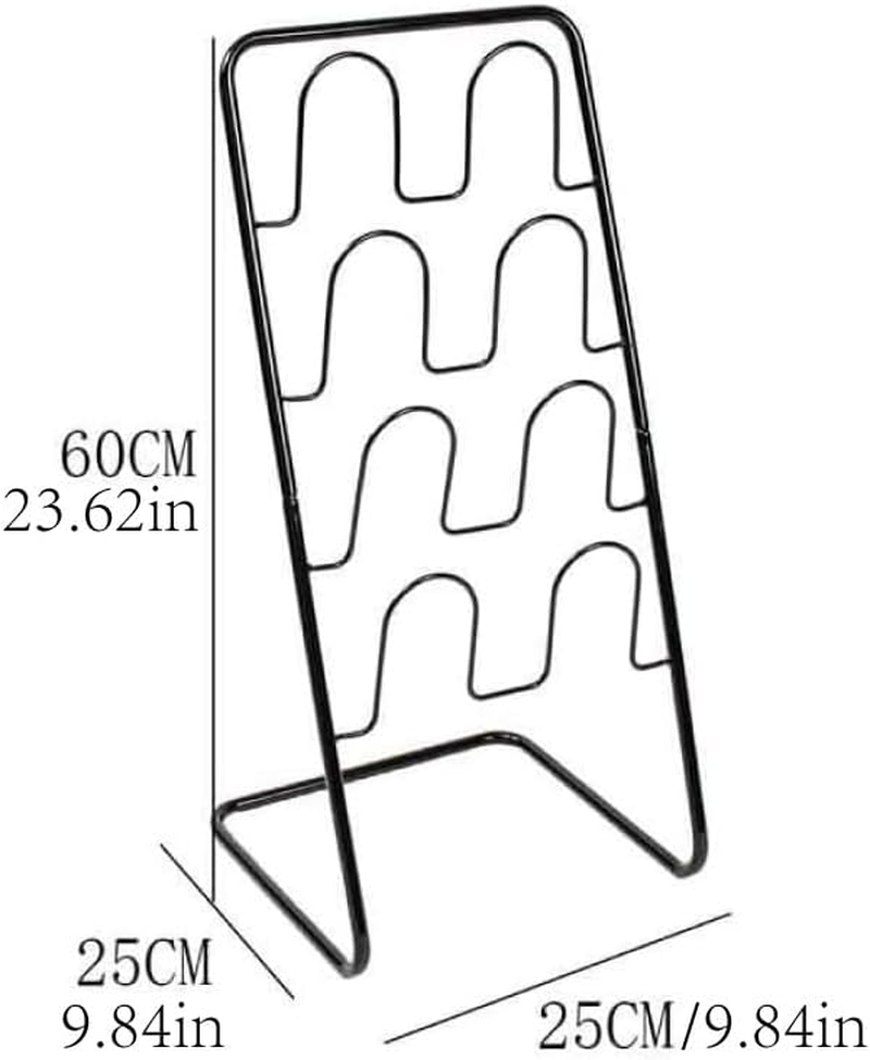 AIMALL Slippers Storage Rack, Creative Wrought Iron Shoe Organizer for Bathroom, Bedroom & Living Room, Removable Draining, Non-Slip, Large Capacity, 9.84 X 9.94 X 23.62In image number 6