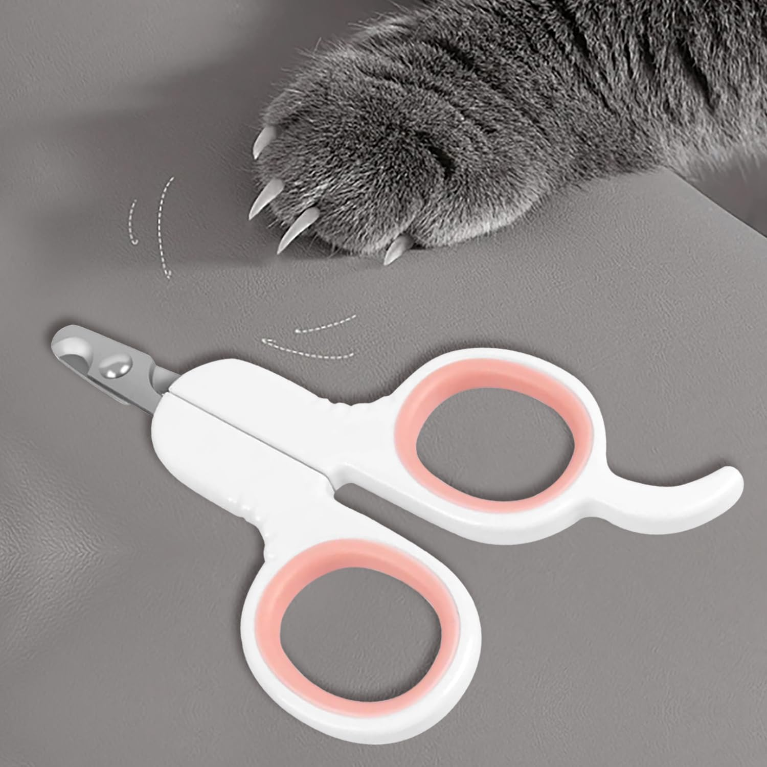 Professional Cat Accessories, Dogs, Rabbits and Small Animals - Safety Stainless Steel Nail Clippers - Claw Scissors Rabbits - Dog Claw Cutter - Ldeal for Beginners - Pink image number 5