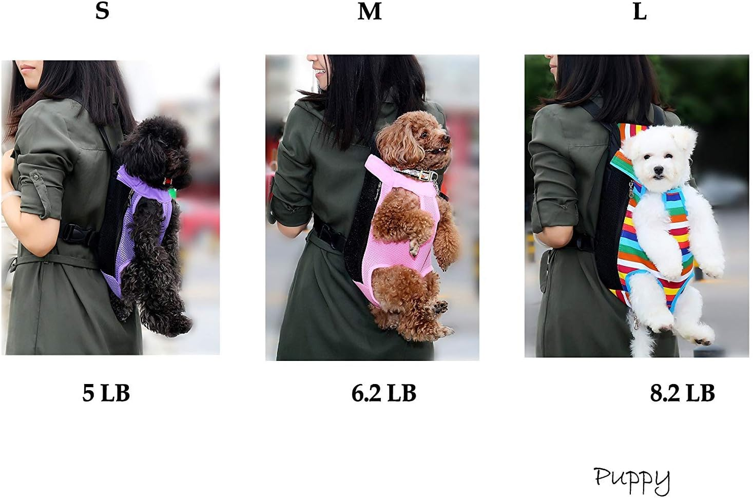 Yelesley Pet Dog Carrier Backpack Mesh Camouflage Outdoor Travel Products Breathable Shoulder Handle Bags for Small Dog Cats (S, Black)