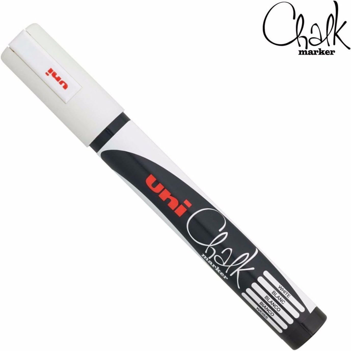 Uni-Ball PWE-5M Chalk Marker Pen Art Marker - Set of 8-1 of Each Colour image number 1