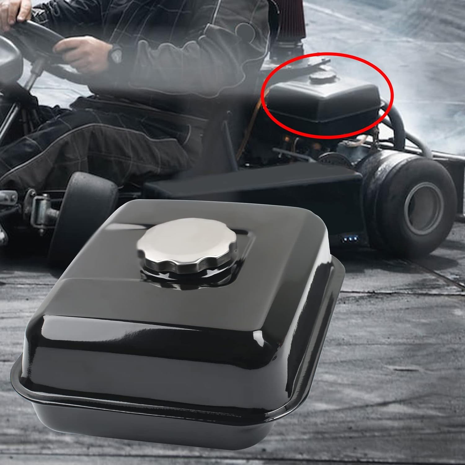 3L Gas Fuel Tank Kit, Replacement for Honda GX200 GX160 GX140 Engine, Harbor Freight Predator 196CC 212CC R210 Engine, Baja Warrior Heat 5.5HP 6.5HP MB165 MB200 Mini Bike image number 6