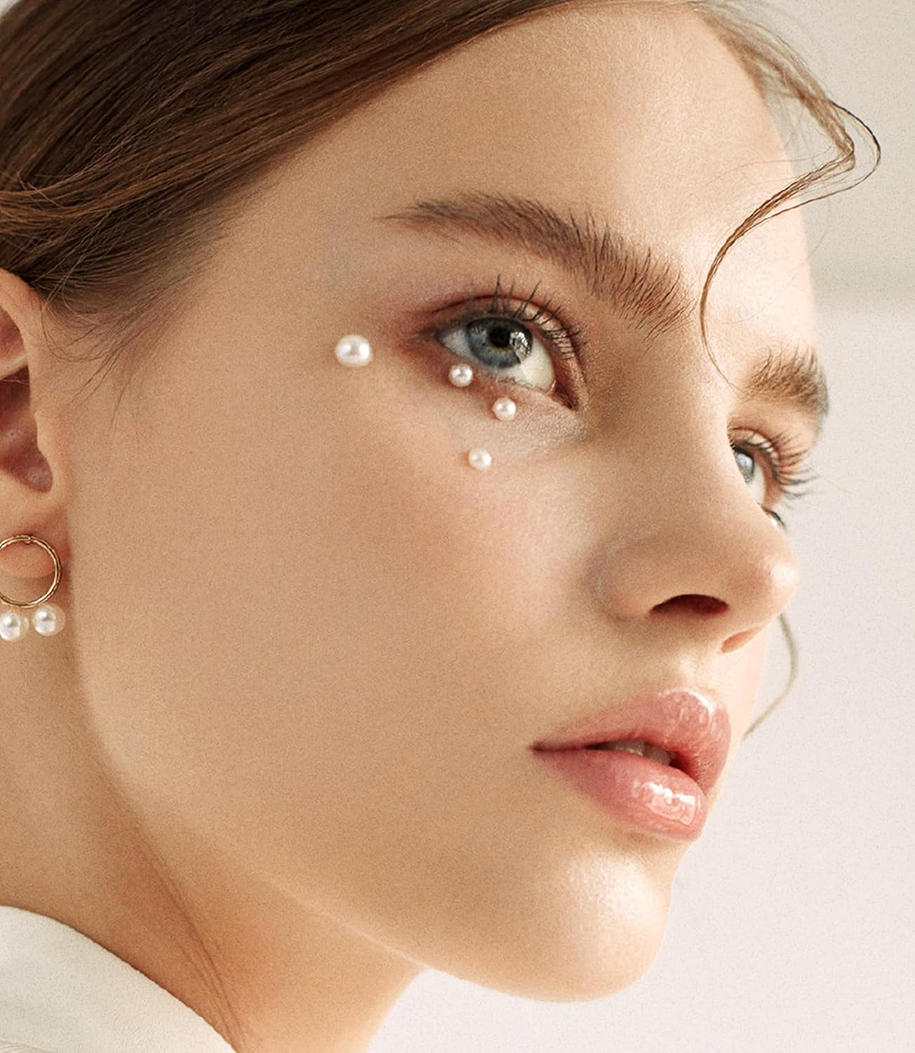 Nail Charms, Nail Pendant, Pearl Nail Pendant, 3D Nail Art Decoration, 3D Pearl Nail Jewellery with Beads for Women'S Nails Decoration, Beige image number 5