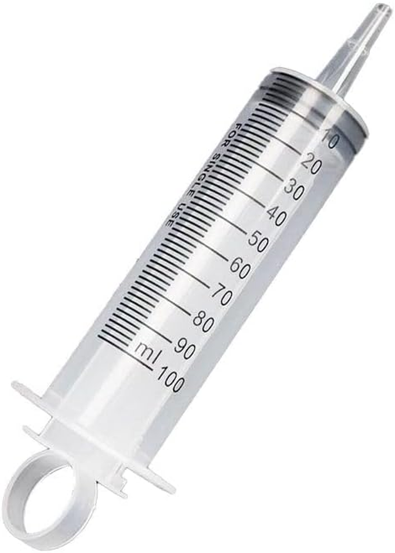 AIMALL 100-200ML Reusable Big Large Plastic Hydroponics Nutrient Measuring Syringe, Ideal for Hydroponics, Pet Feeding, Plant Cultivation image number 3