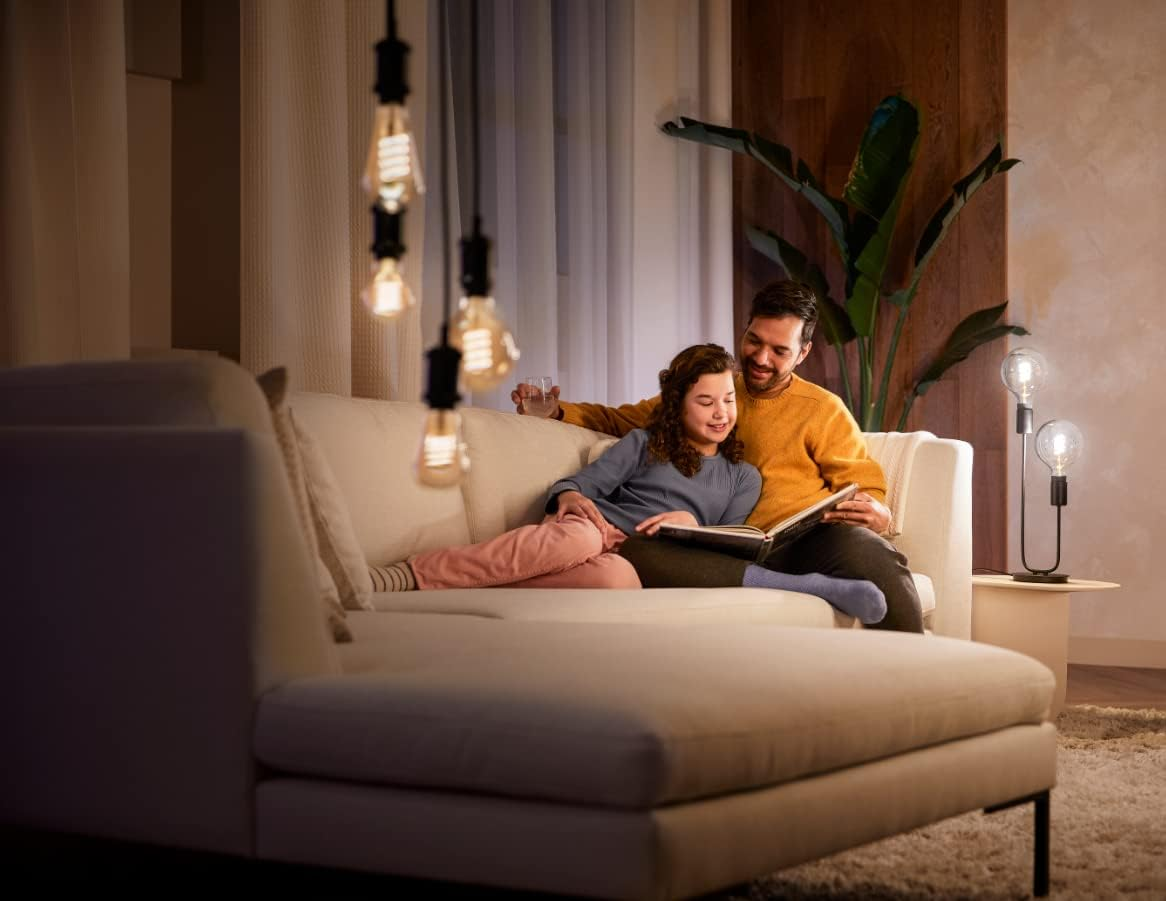 Philips Hue A60 E27 White Ambiance Filament Bulb image number 5