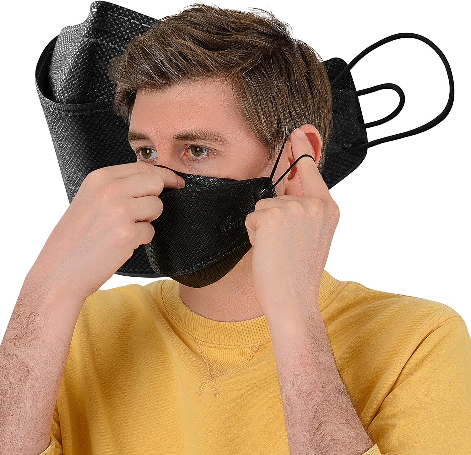 BOTN X-Large 10Pack KF94 Adult Protection and Safety Mask, Adjustable Strap and Domestic, Face-Comfortable 3D Design image number 3