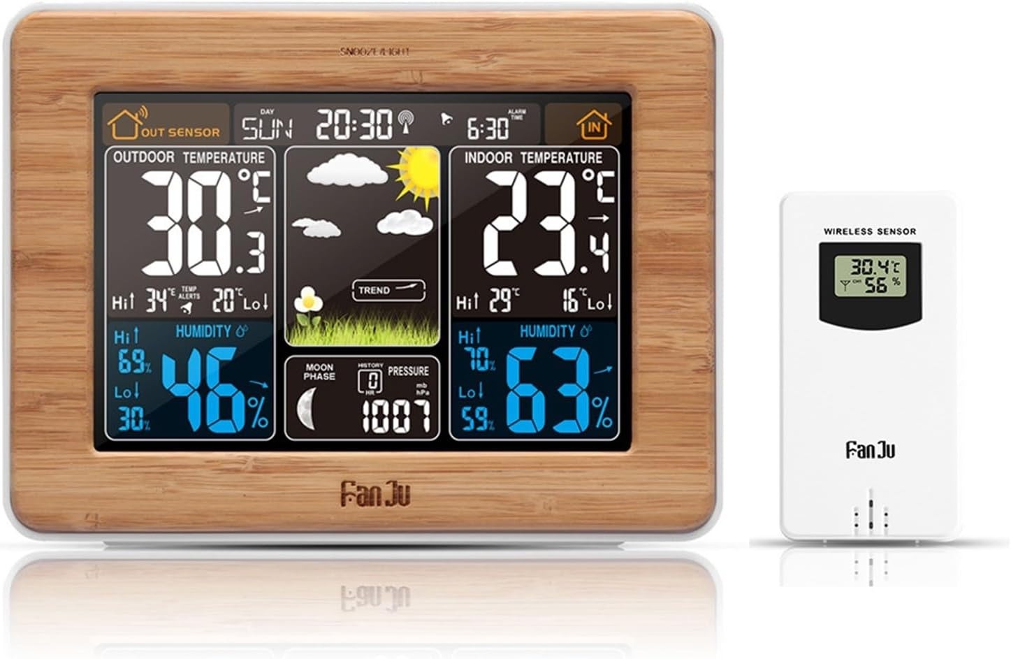 Wireless Weather Clock Forecast with Color Screen Multifunctional Perpetual Calendar image number 3