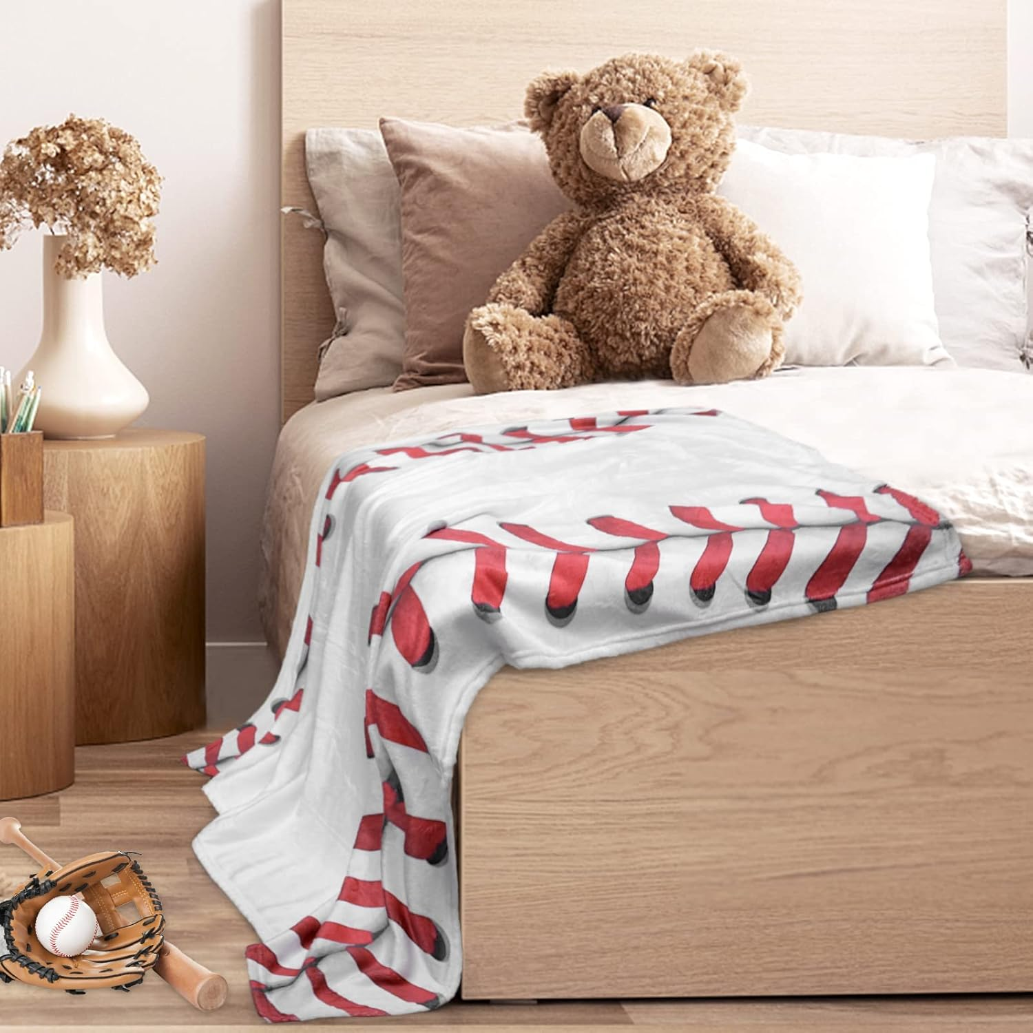 Baseball Blanket for Boys Adults, Baseball Gifts for Boys Baseballs Lovers, Kids Toddlers Teens Sport Baseballs Throw Blanket - 60X80 Inch image number 4