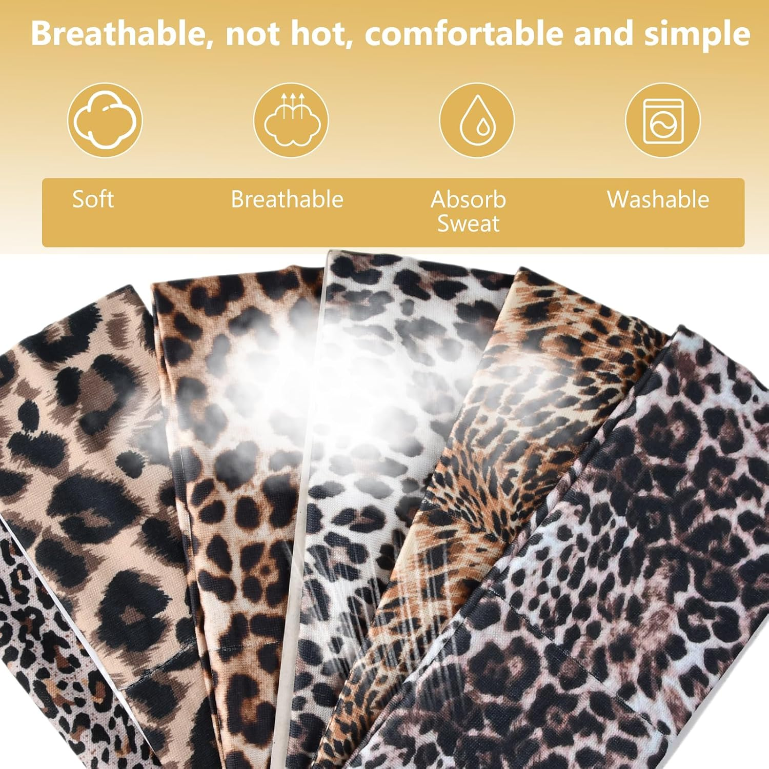 6 Pcs Hair Bands Stretchy Headbands for Women'S Hair,Leopard Hair Bands for Women,Elastic Headband,Womens Headbands,Ladies Wide Headband Head Bands for Women Yoga Sports Hair Accessories image number 6