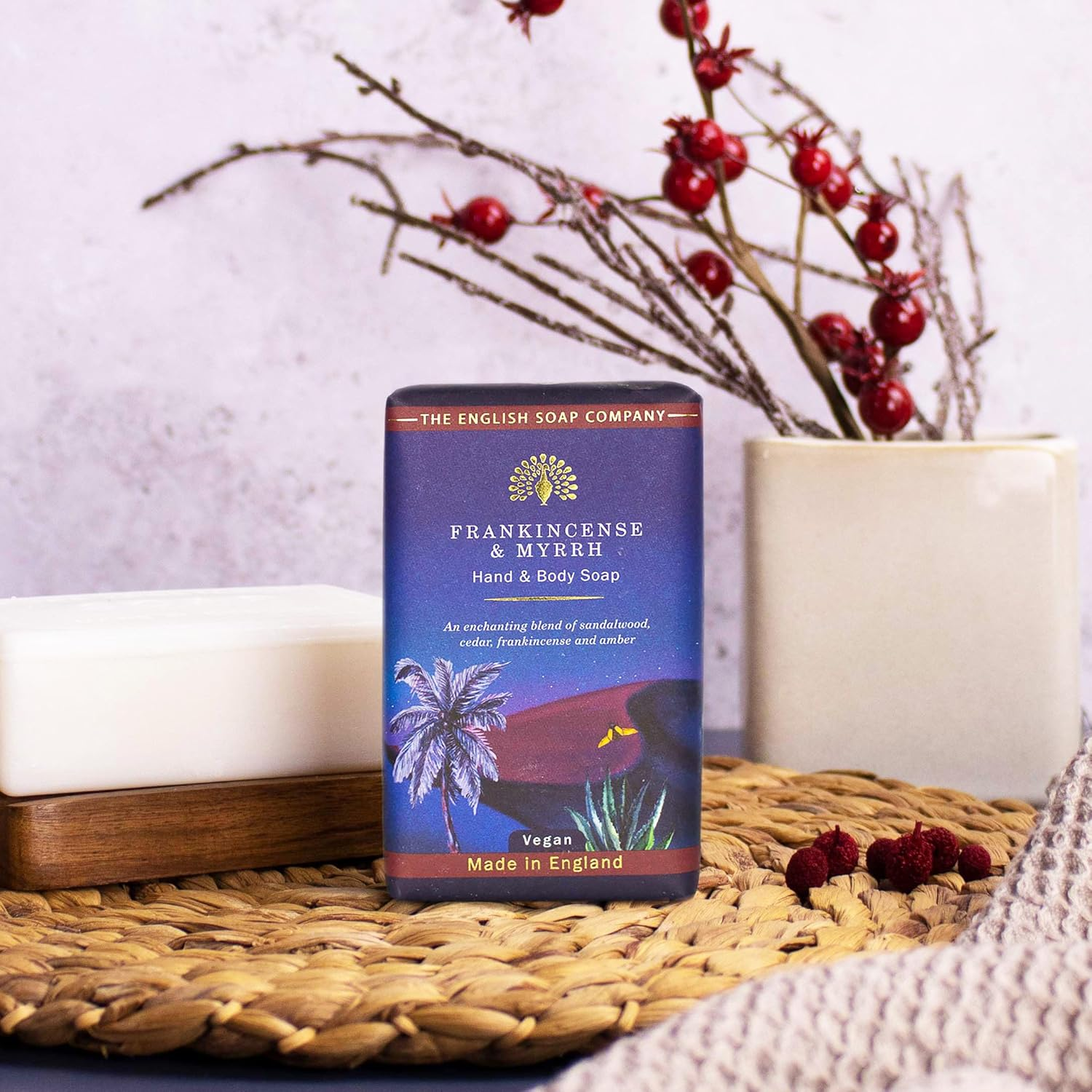 The English Soap Company Frankincense & Myrrh Scented Hand & Body Soap Bar - 190G - 1 Count - 1 Bar - 1 Set - 1 Piece image number 1