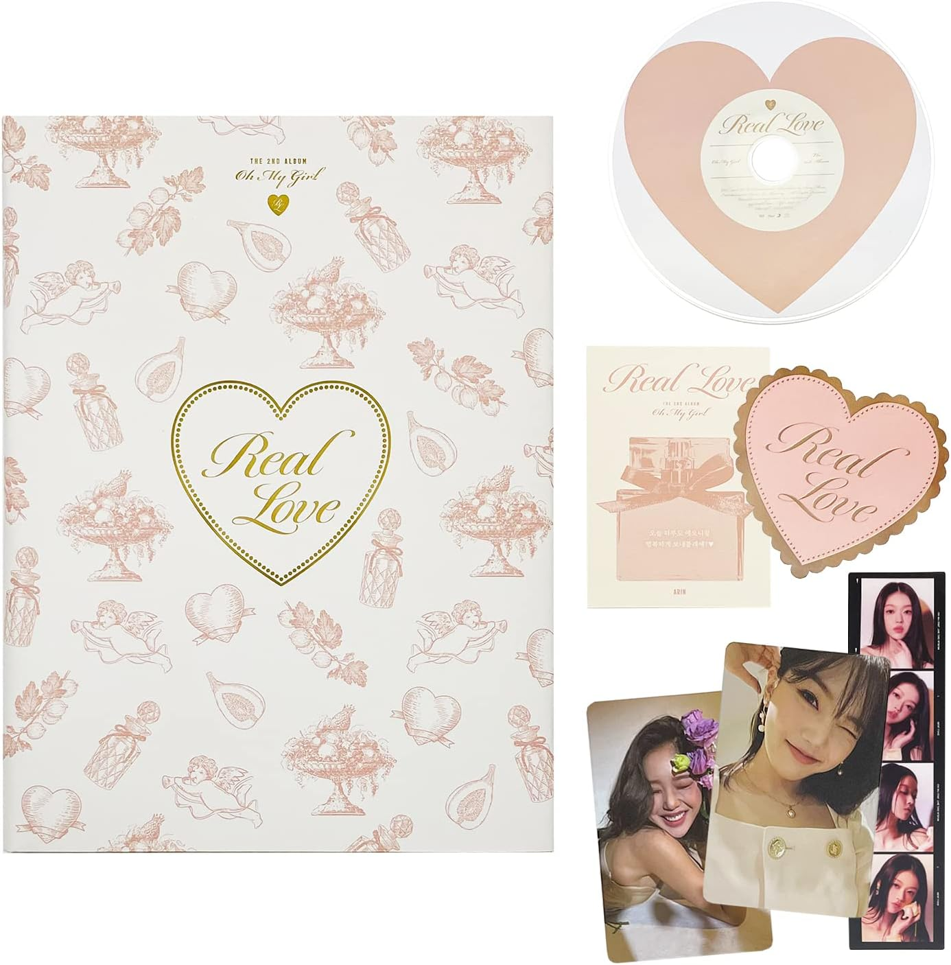 OH MY GIRL - the 2Nd Full Album [Real Love] (Fruity Ver.) Photobook + Photocard + Selfie Photocard + Message Card + Film Bookmark + Sticker + CD-R image number 4