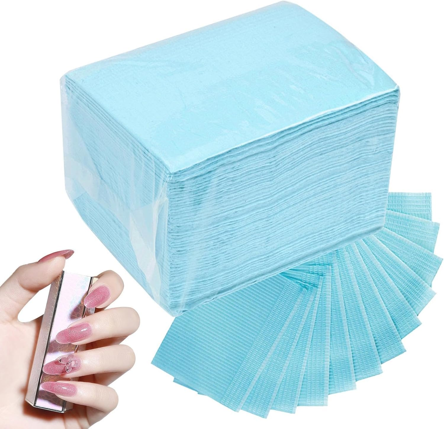 Table Mats - 50Pcs Manicure Table Mat Nail Tech Sheets, Paper Towels for Nail Techs, Waterproof Nail Mats,Water Absorbing, 3-Layer Design, Clean Pads for Manicure Professionals Beginners - Purple image number 4