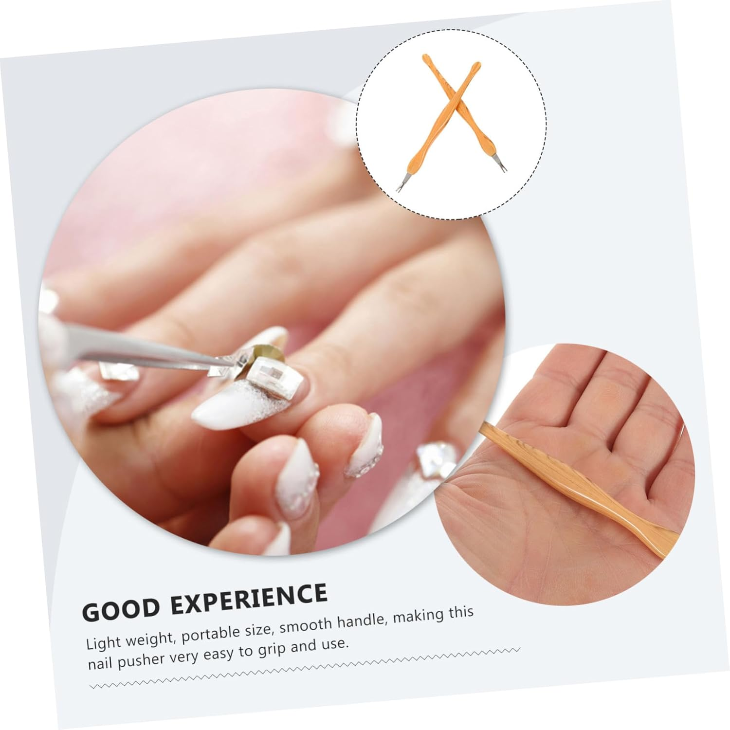 SHERCHPRY 10Pcs Stainless Steel Cuticle Pusher Tool Nail Art Pushers Manicure Cuticle Remover for Women image number 2