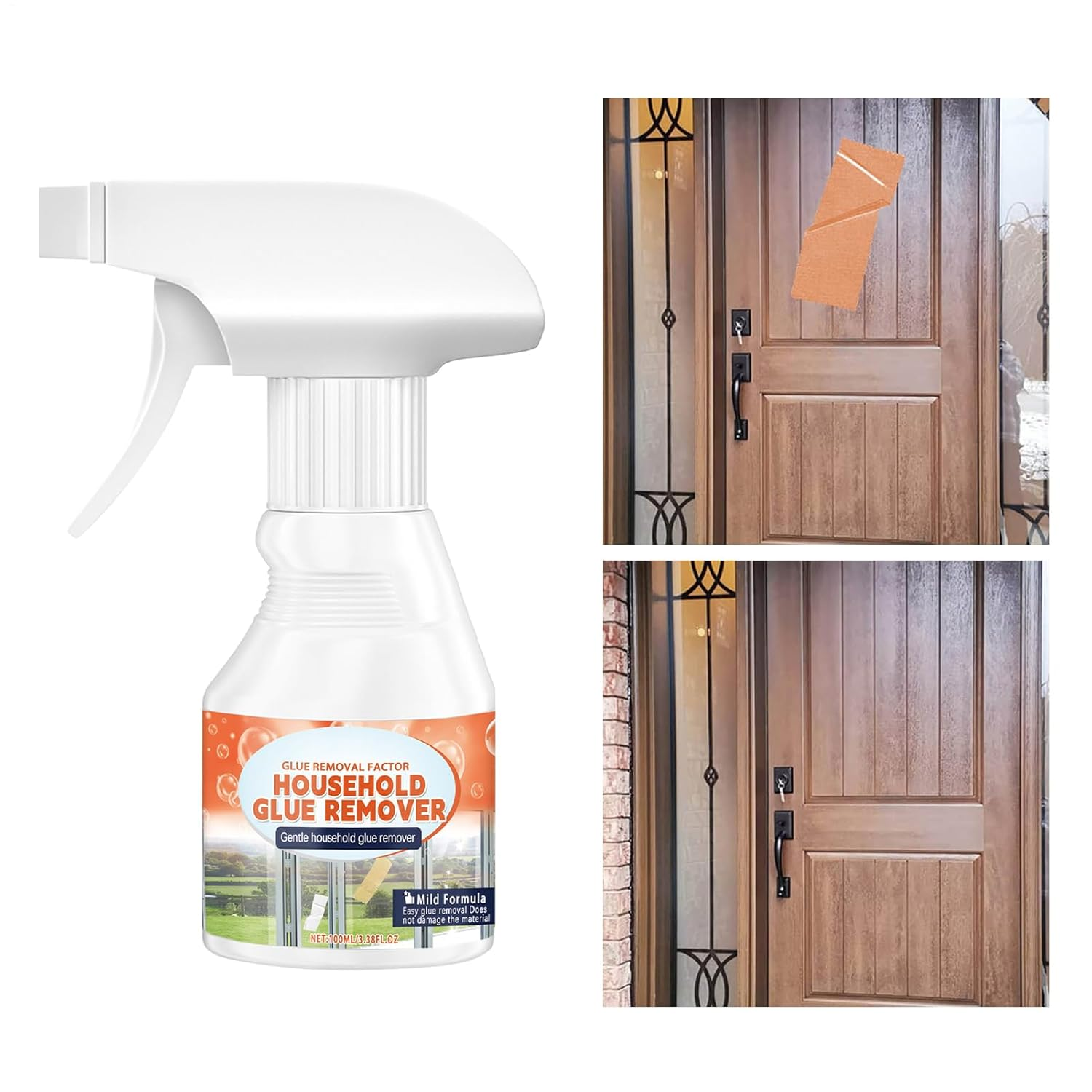 Wjnflqn Glue Gone Adhesive Remover | Labels Removal Solution | 100Ml Gentle Multipurpose Adhesive Remover for Tile Furniture Home Renovation Woodworking Wall Mirror Window Door Floor image number 5