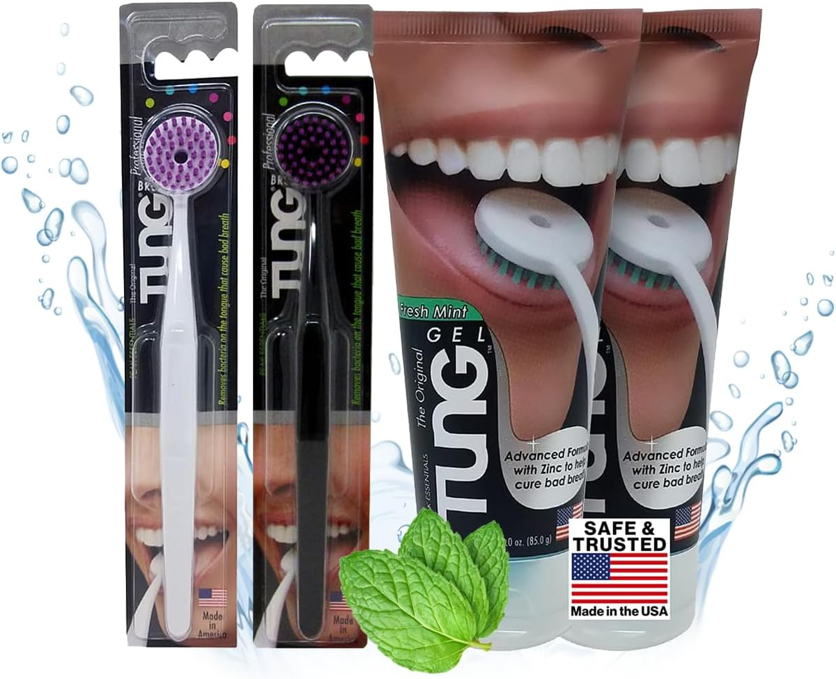 2 Tung Brush & 2 Gel Tongue Cleaner Partner Pack image number 3