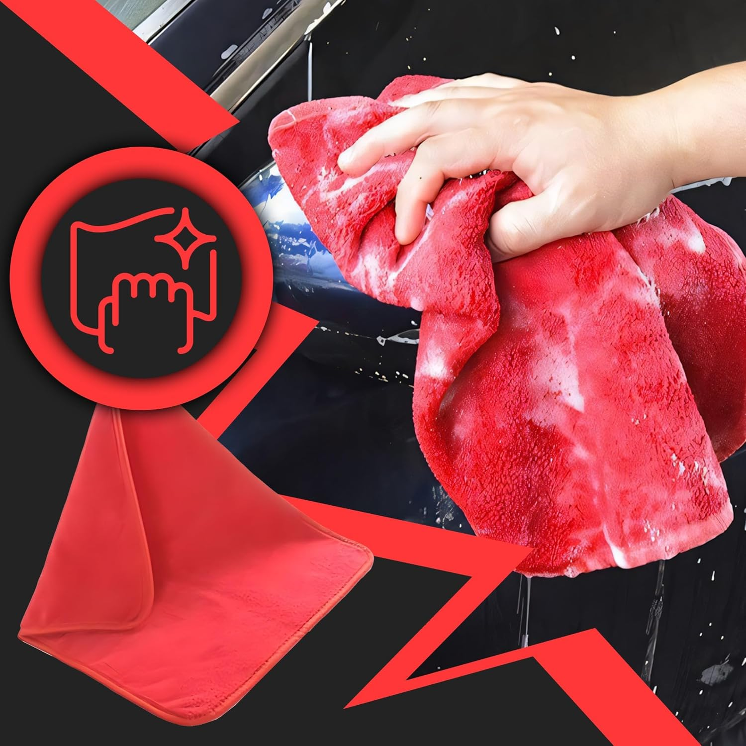 Retoo Car Cleaning Set 19 Pieces Car Care Set Detailing Brush Cleaning Brushes Microfibre Cloth Rim Brush Wash Set for Interior and Exterior Car Air Vent Dashboard Motor Wheels image number 4