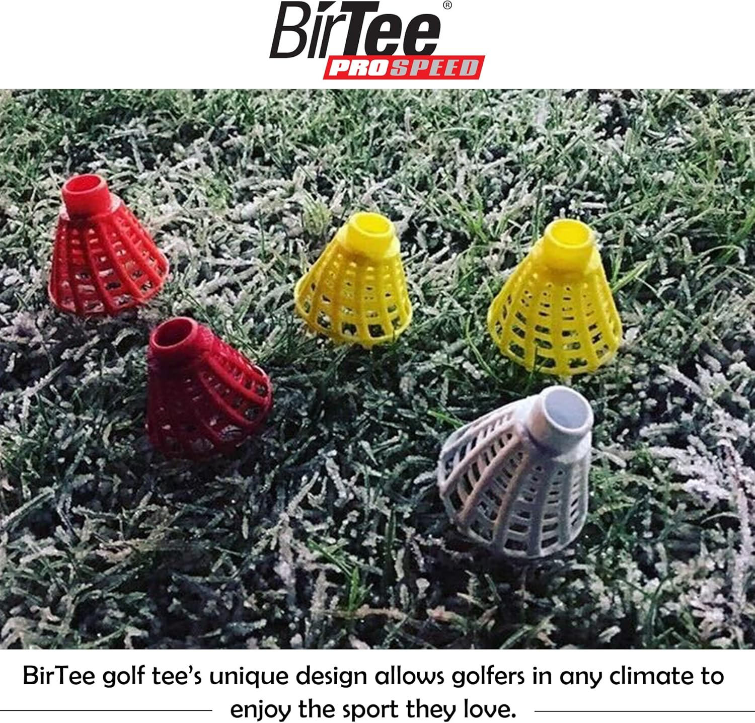 Birtee Golf Tees - PRO Speed plus with Flexibility & Durability - 8 Pack. Indoor Golf Tees/Golf Simulator Tees/Winter Plastic Golf Tees image number 4