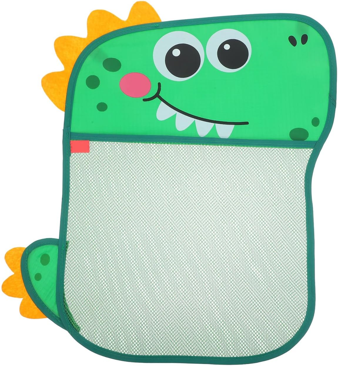 Dinosaur Suction Cup Storage Bag - Creative Green Breathable Mesh Toy Organizer with Hanging Hook for Kids Bathroom and Home Use image number 5