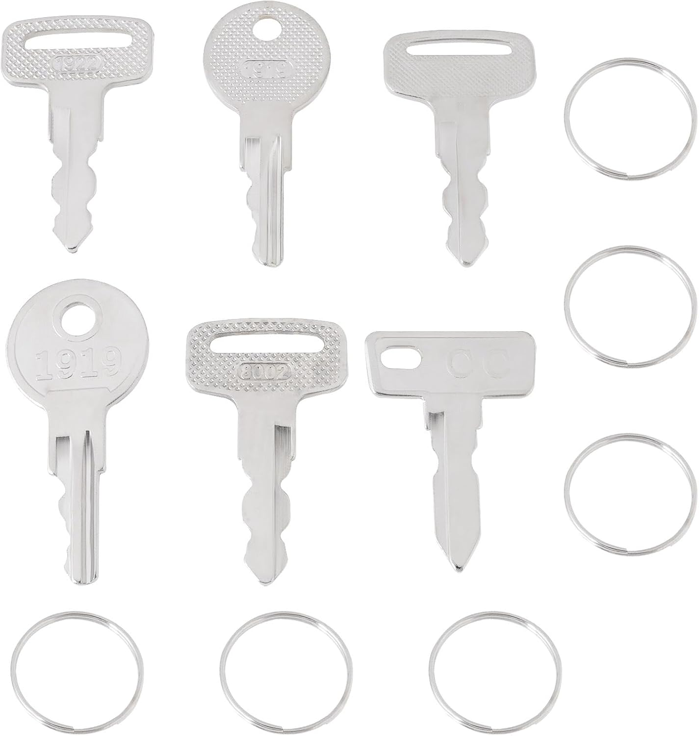 Briny River 6Pcs Golf Cart Keys Set Compatible with EZGO Compatible with Club Car Compatible with Yamaha PTV 10+ 7063-G1, JU6-H2511-10, ELI80-0287 image number 2