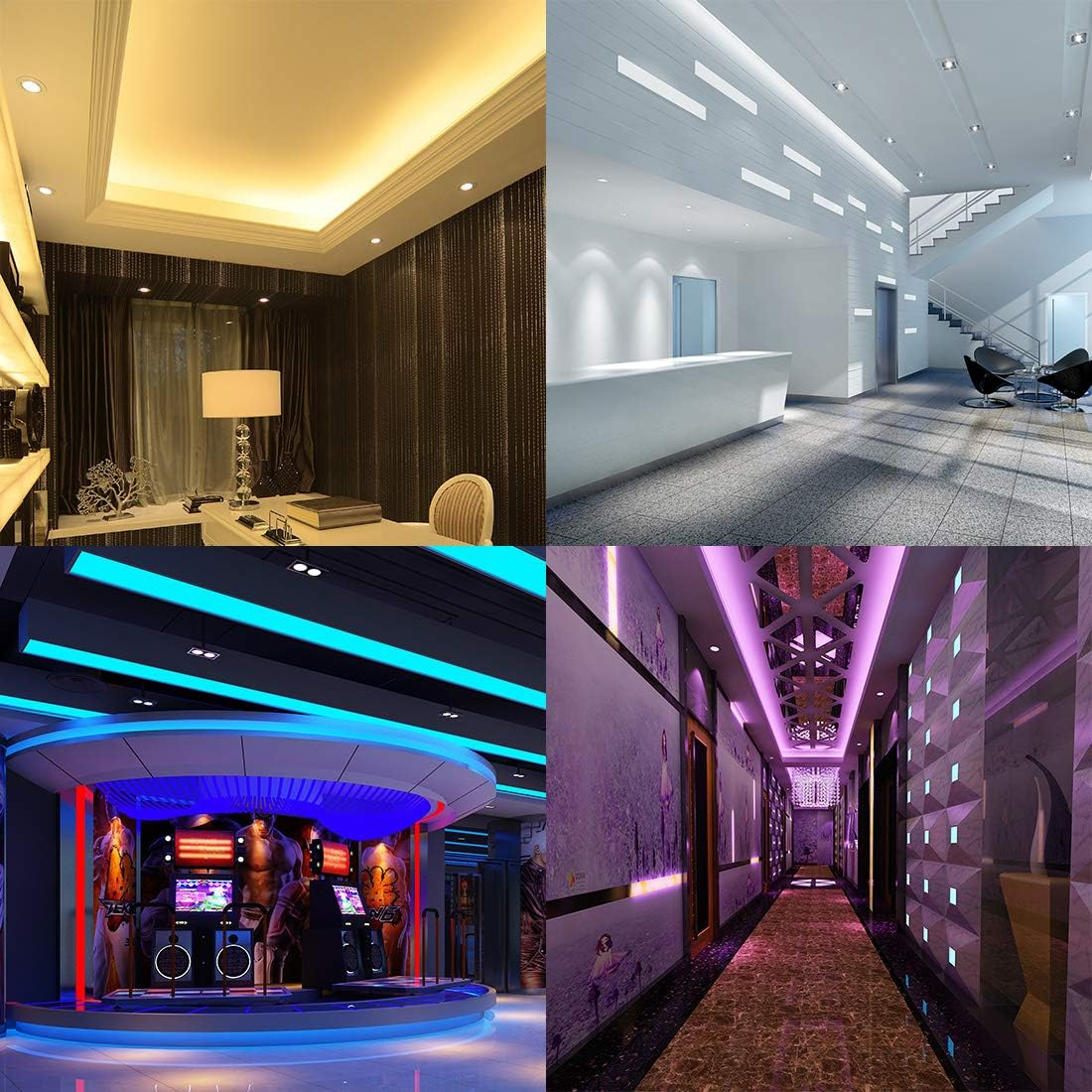 Btf-Lighting RGBCCT 5050 Rgbww(Rgb+Cool White+Warm White) 5 Colors in 1 LED Strip 5M 16.4Ft 60Leds/M Multi-Colored IP65 Silicone Coating Waterproof DC12V for Bedroom Kitchen Home Decoration image number 3